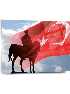 Shiny Art Atatürk Portre Cam Tablo - ATA076