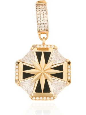 Ema Jewellery Ema 14 Ayar Altın Taşlı Madalyon Charm