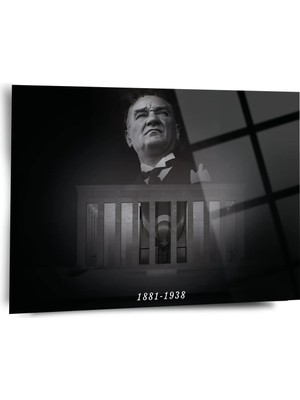 Shiny Art Anıtkabir ve Atatürk Portre Cam Tablo - ATA111