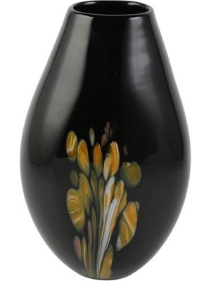 Vitale Siyah Cam Demet Vazo 14X21X33CM
