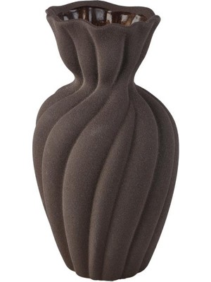 Vitale Bronz Burgulu Seramik Vazo 18X18X34CM