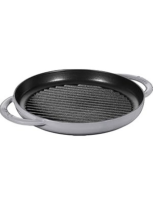 Indispensablely Staub Grill Pans Çift Kulplu Döküm Izgara Tava