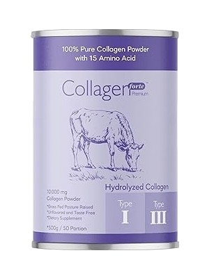 Indispensablely Collagen Powder 500G,%100 Saf, Doğal Çift Hidrolize Kolajen Peptitler (50 Porsi̇yon)