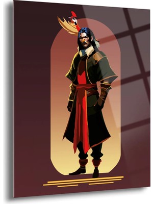 Shiny Art At Gözlü Kartal (Türk Mitolojik Karakter) Cam Tablo - MOD003