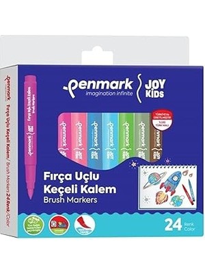 Indispensablely Penmark Süper Yikanabilir Brush Uçlu Keçeli Kalem 24'lü