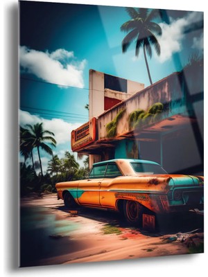 Shiny Art Harabe Araba Cam Tablo - MOD030