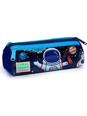 Indispensablely Coral High Kids Sax Üç Bölmeli Kalem Çantası 22024
