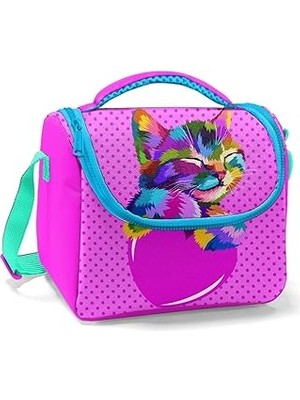 Indispensablely Coral High Pembe Sevimli Kız Çocuk Okul Beslenme Çantası - Thermo Yalıtımlı