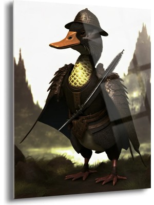 Shiny Art Savaşçı Ördek Cam Tablo - MOD066