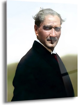 Shiny Art Atatürk Portre Cam Tablo - ATA057