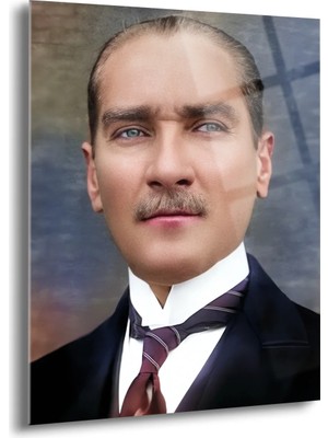 Shiny Art Atatürk Portre Cam Tablo - ATA030