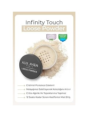 Indispensablely Alix Avien Ipeksi Toz Pudra - Sabitleyici Etki Mat Bitiş - Loose Powder 02 Nude Ivory