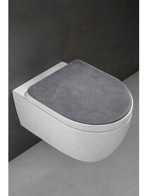 Teksev Klozet Kapak Örtüsü, Ultrasoft Düz Mürdüm Renk, Banyo Klozet Örtüsü