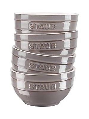 Indispensablely Staub, Kase 14 cm Set, 4'lü, Yuvarlak, Ceramic By Staub