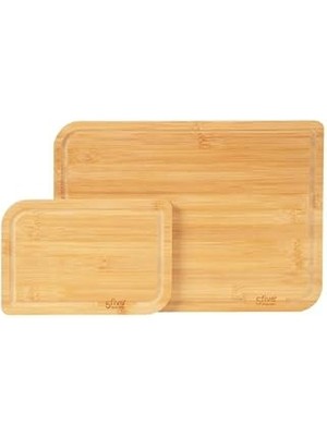 Indispensablely Bambu Kesme Tahtası Seti -2li