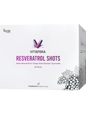 Indispensablely Vitisfera Resveratrol Shot – 200 Trans Resveratrol (Veri-Te®) - 100MG Üzüm Çekirdeği Ekstresi -