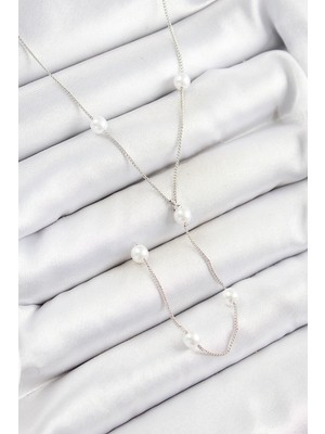 Clariss Pirinç Inci Figürlü Y Model Gümüş Renk Kadın Kolye