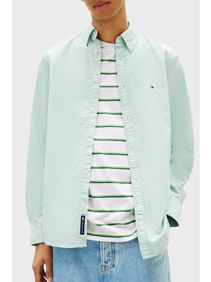 Tommy Jeans Pamuklu Regular Fit Düğmeli Yaka Gömlek Erkek Gömlek DM0DM21298 L5Y