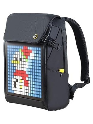 Indispensablely Divoom Backpack-S Pixel Youngsters LED Animasyon Çantası, Uygulama Kontrollü, Koyu Mavi,