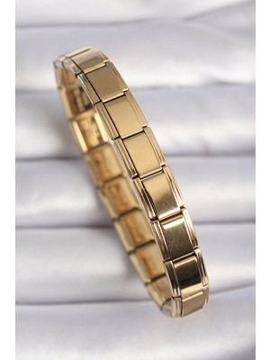 Clariss 316L Çelik Gold Renk Yazısız Nomination Charm Bileklik