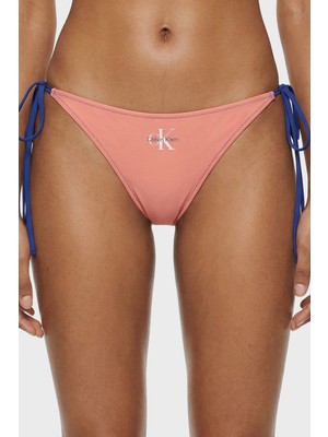 Calvin Klein Logolu Bağlama Detaylı Bikini Altı LV00Q61215TJ2 Bayan Bikini Altı LV00Q61215 Tj2