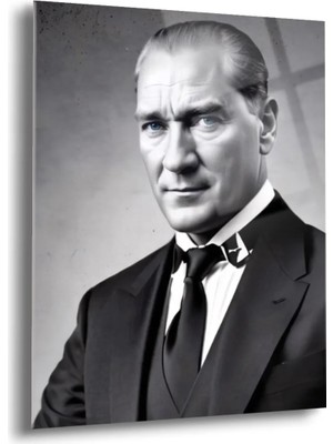 Shiny Art Atatürk Portre Cam Tablo - ATA041