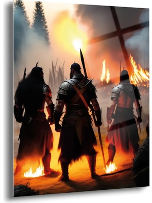 Shiny Art Samuraylar Cam Tablo - MOD033