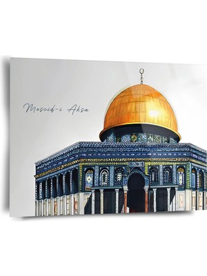 Shiny Art Mescid-I Aksa Islami Cam Tablo - ISL108