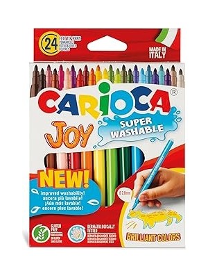 Indispensablely Carioca Joy Süper Yıkanabilir Keçeli Boya Kalemi 24'lü