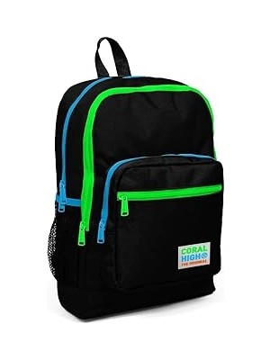 Indispensablely Coral High Kids Dört Bölmeli Siyah Ilkokul Çantası 23717