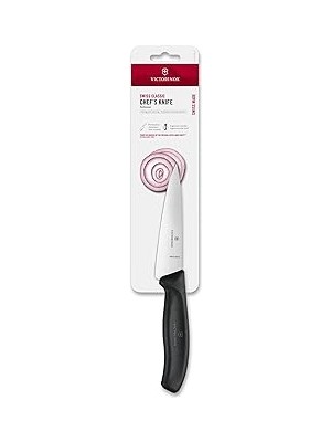 Indispensablely Victorinox Mutfak Bıçağı Swiss Tranç Blister Uzunluk 12 Cm, 6.8003.12B Üstüne Siyah