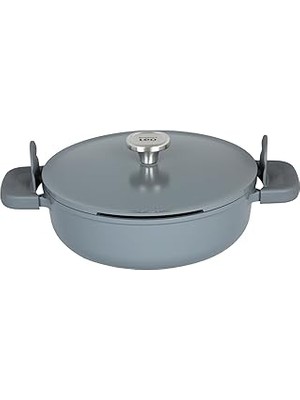 Indispensablely Berghoff Leo Phantom Kapakli Yapişmaz Sote Tavasi 28 cm Smoked Grey