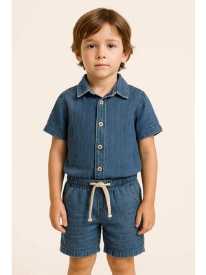 Nanica Erkek Çocuk Müslin Uzun Kollu Gömlek NC-126108