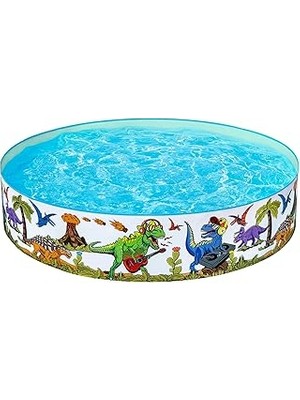 Indispensablely | Dinozor Çocuk Havuzu, Çocuk Yüzme Havuzu, Yer Üstü Şişirilebilir Havuz, Bahçe Havuzu, 183 cm
