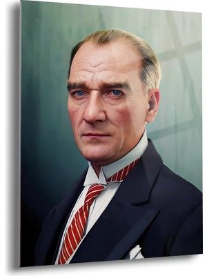 Shiny Art Atatürk Portre Cam Tablo - ATA050