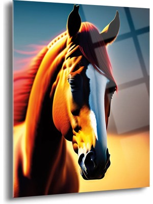 Shiny Art Kahverengi At Cam Tablo - MOD010