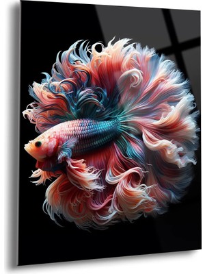 Shiny Art Beta Balığı Cam Tablo - MOD107