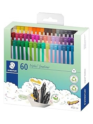 Indispensablely Staedtler 334 C60 Triplus Fineliner 0,3 mm 60'lı