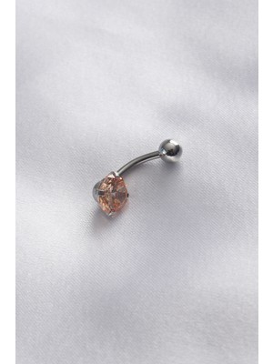 Clariss 316L Cerrahi Çelik Zirkon Taşlı Toplu Göbek Piercing