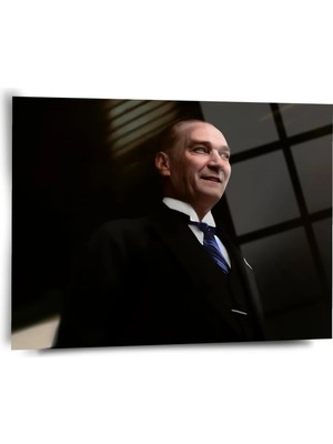 Shiny Art Atatürk Portre Cam Tablo - ATA039