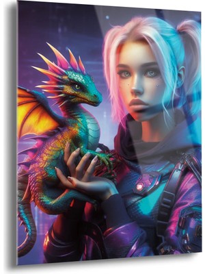 Shiny Art Ejderha Annesi Cam Tablo - MOD047