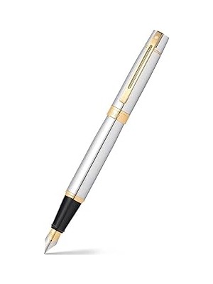 Indispensablely Sheaffer 9342-0 300 Serisi Dolma Kalem (M) Parlak Krom Altın