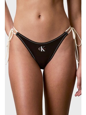 Calvin Klein Logolu Bağlama Detaylı Bikini Altı LV00Q61215UB1 Bayan Bikini Altı LV00Q61215 Ub1