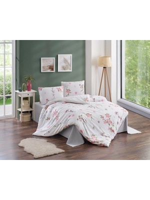 Kristal Çift Kişilik Ranforce Nevresim Takımı - 4 Parça - %100 Pamuk - Orijinal Lüks Kutu