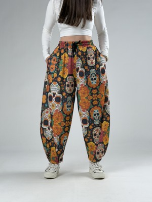 Cocopelli Etnik Kurukafa Patchwork Kadın Pantolon COC2961