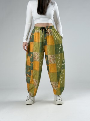 Cocopelli Etnik Rose Patchwork Kadın Pantolon COC2962