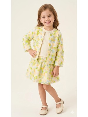 Escabel Kız Çocuk Şort Etekli 3'lü Takım ESC-36145