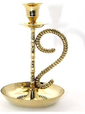 Eco Lounge Tekli Pirinç Şamdan Model 1