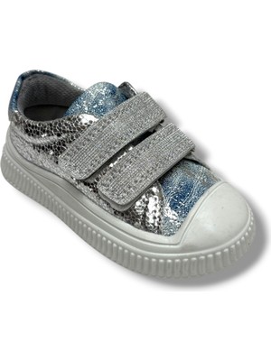 Arzen 140-26 Simli Pullu Çift Cırtlı Anatomik Kız Çocuk Ayakkabı 22-25