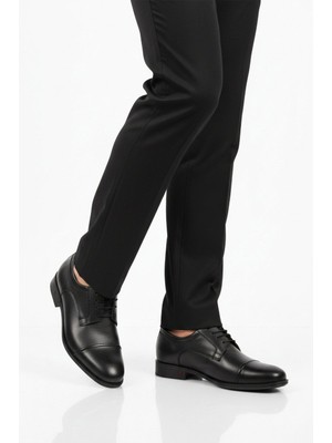 Ayakmod Premium Siyah Hakiki Deri Anatomik Erkek Klasik Ayakkabı 693 M